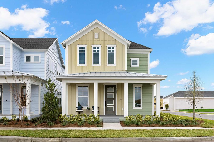 Front exterior of a home in the Laureate Park at Lake Nona - Garden Series community, located in Orlando, FL (Image 4).