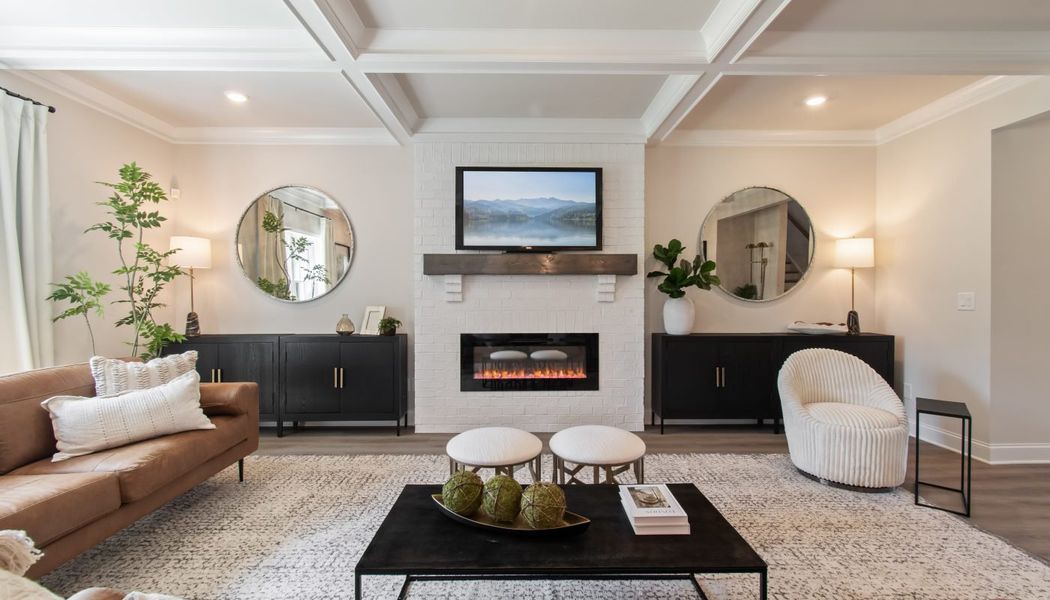 Furnished interior in a model home at Kentmere in Auburn (Image 26).