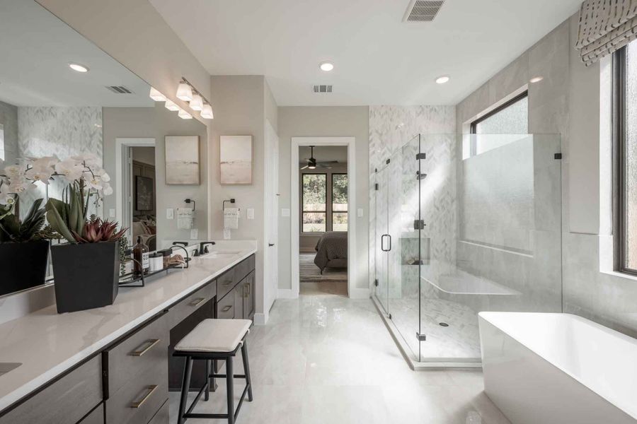 Furnished interior in a model home at Clopton Farms in Montgomery (Image 18).