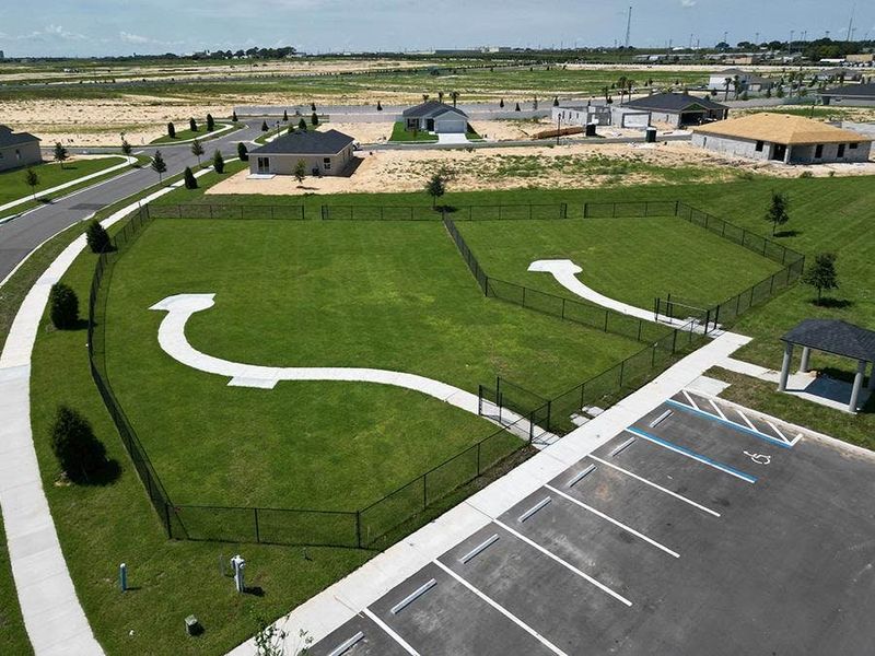 Your furry family members will love playing in the Gracelyn Grove dog park