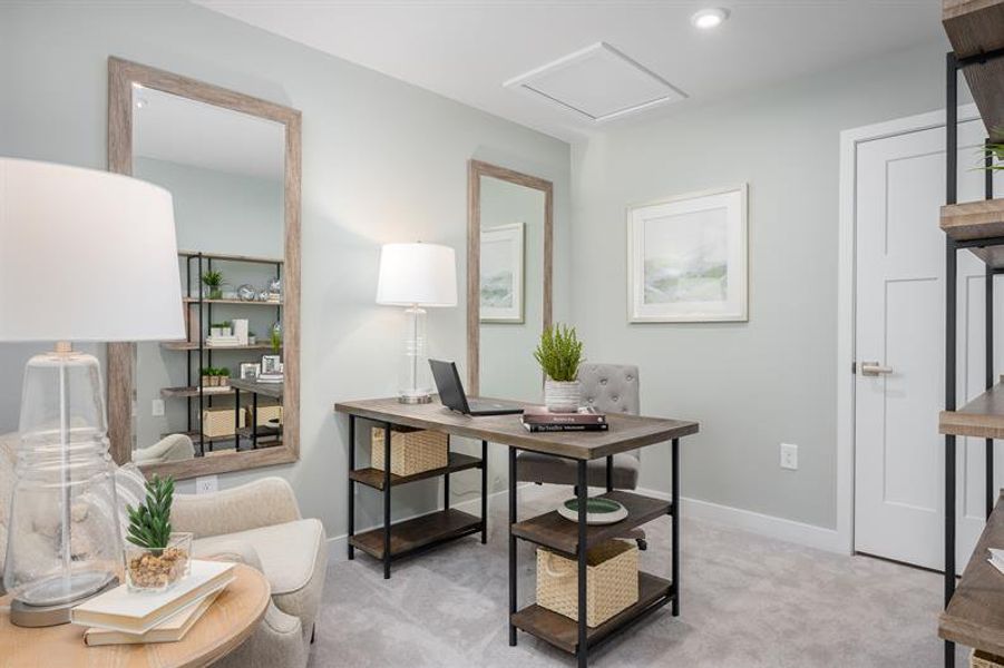Furnished interior in a model home at Albemarle Villas in Hertford (Image 7). Furnished interior in a model home at Albemarle Villas in Hertford (Image 7).