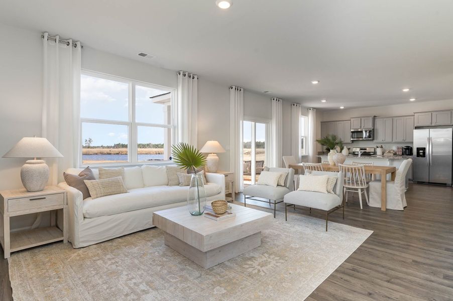 Furnished interior in a model home at Ridgefield in Conway (Image 47).