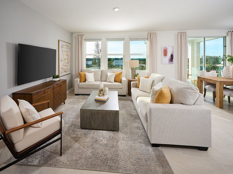 Furnished interior in a model home at Wynnstone - Classic Series in Davenport (Image 5).