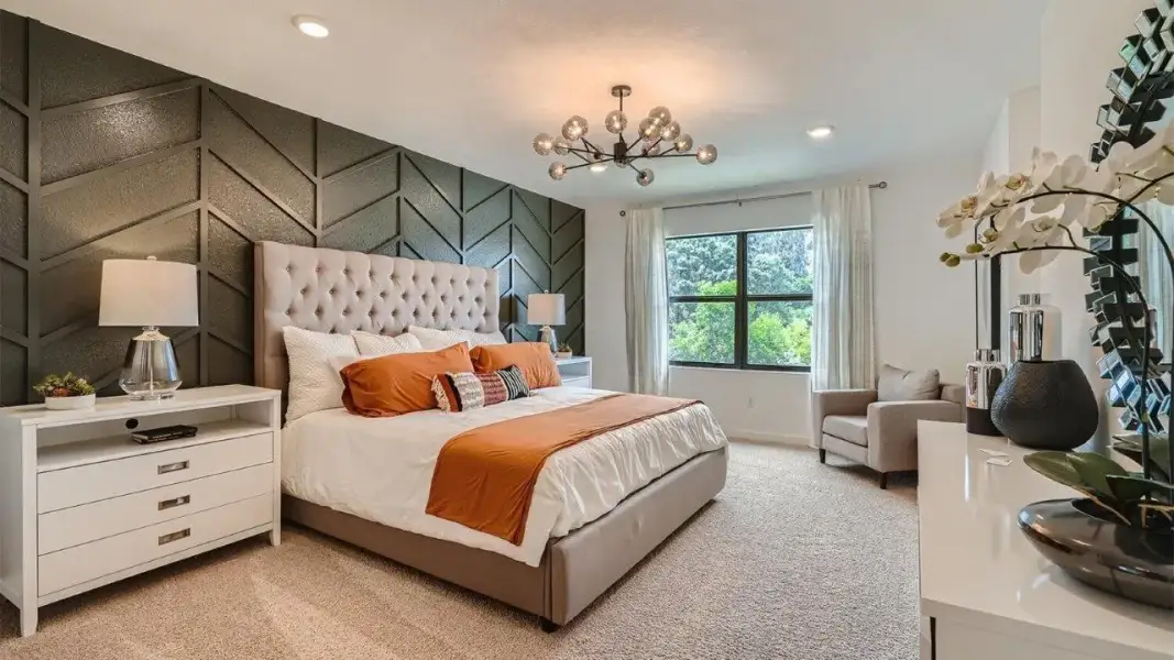Furnished interior in a model home at Limestone Reserve in Jupiter (Image 4).