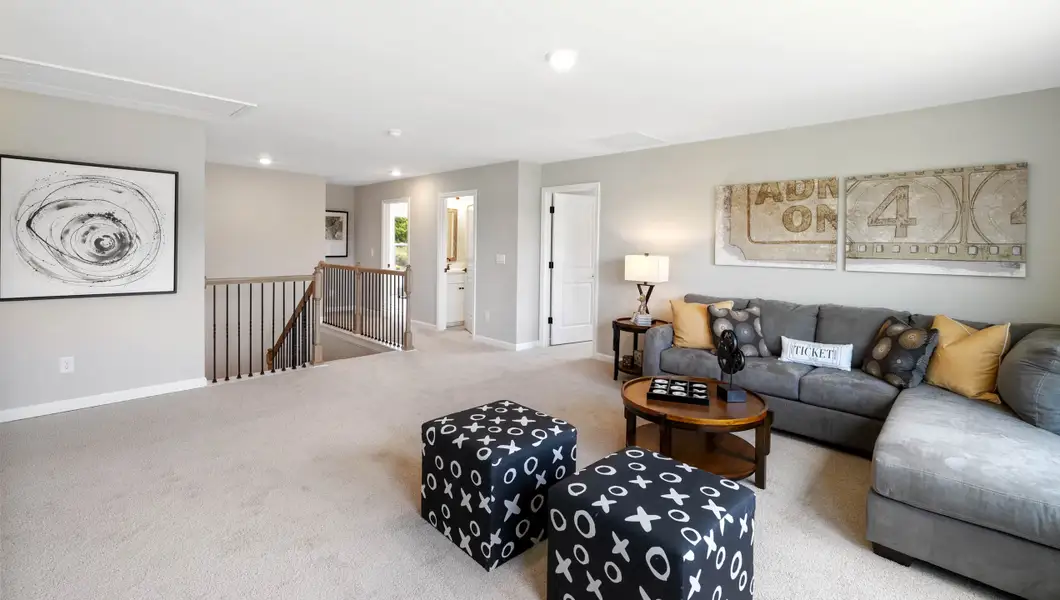Furnished interior in a model home at Hunters Creek in Greenwood (Image 27).