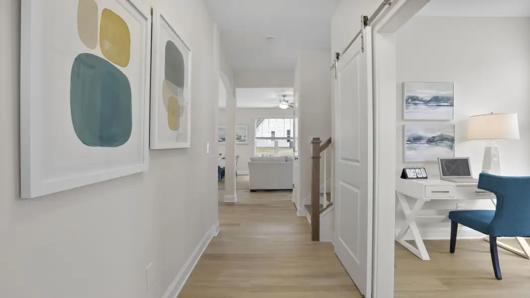 Furnished interior in a model home at Blue Ridge Trail in Fountain Inn (Image 4).