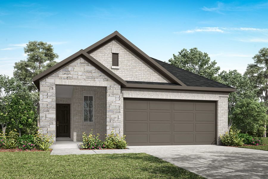Front exterior of a home in the The Meadows 40s community, located in Denton, TX (Image 5).
