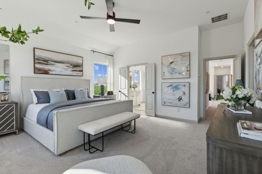 Furnished interior in a model home at The Village at Midtowne in Midlothian (Image 13).