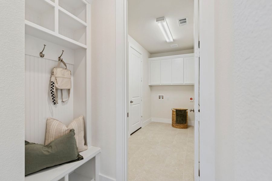 Functional Mudroom and Utility Space in Ramble Model Home Functional Mudroom and Utility Space in Ramble Model Home
