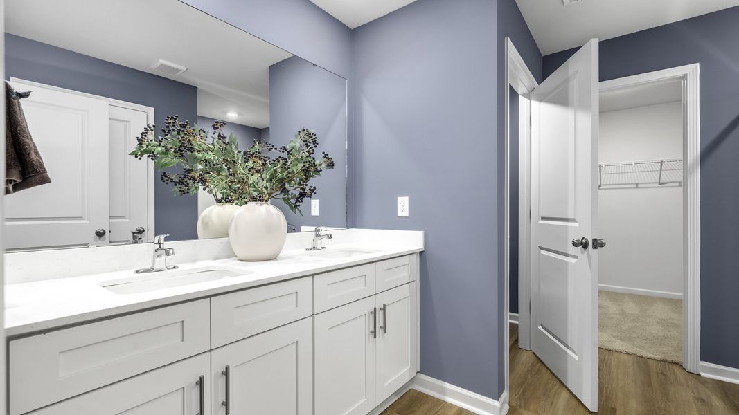 Furnished interior in a model home at Brookhaven in Greensboro (Image 20).
