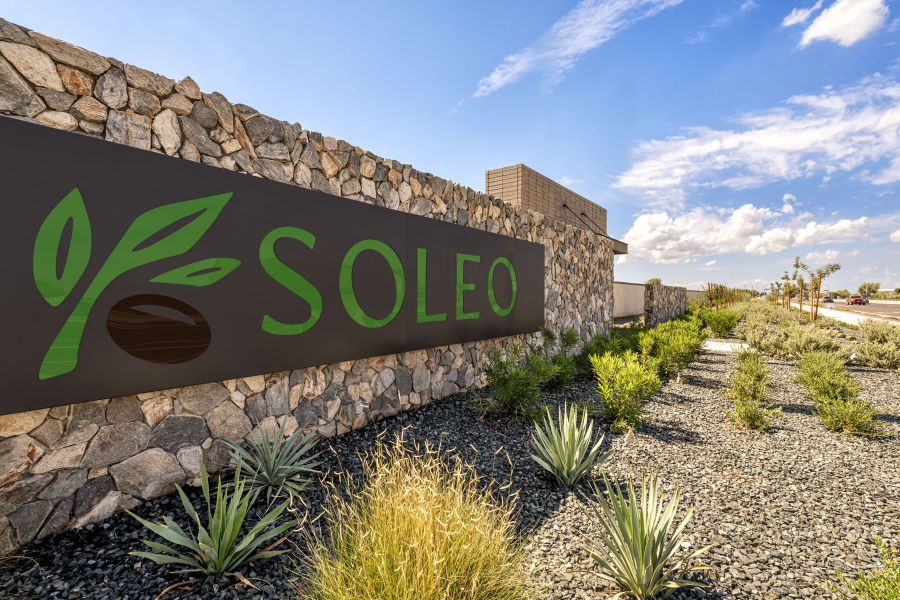 Entrance to the Soleo community in San Tan Valley, AZ, featuring signage and landscaping (Image 21).