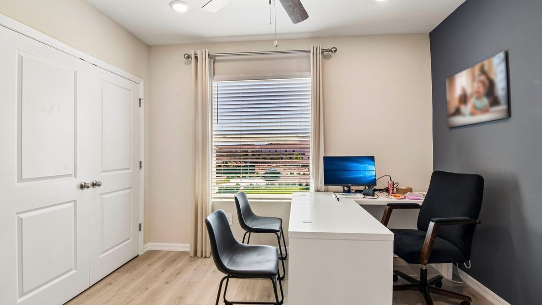 Furnished interior in a model home at Sanctuary at Citrus Park Townhomes in Tampa (Image 27).