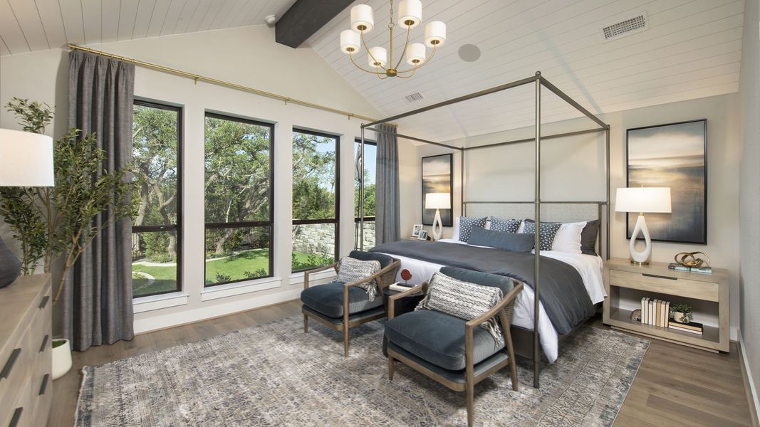 Furnished interior in a model home at Parten 75'/85' in Austin (Image 13).