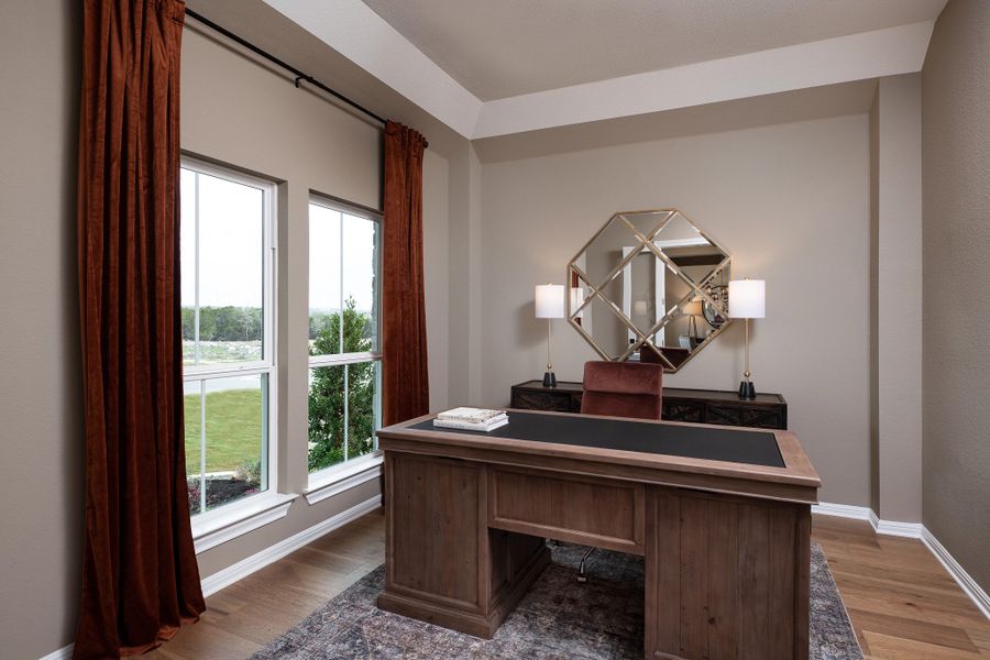 Furnished interior in a model home at The Trails at Carmel 70s in Pflugerville (Image 3).