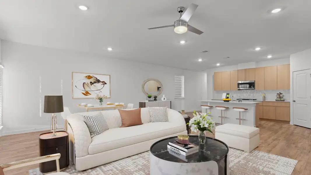 Furnished interior in a model home at Sugar Land Point in Houston (Image 5).