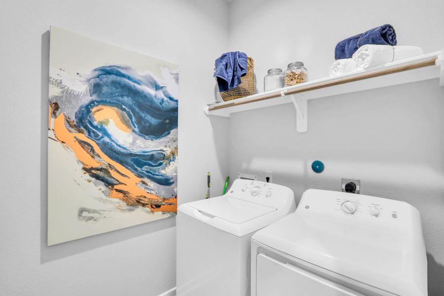 Furnished interior in a model home at Lago Mar  50'  &  55' in Texas City (Image 21).