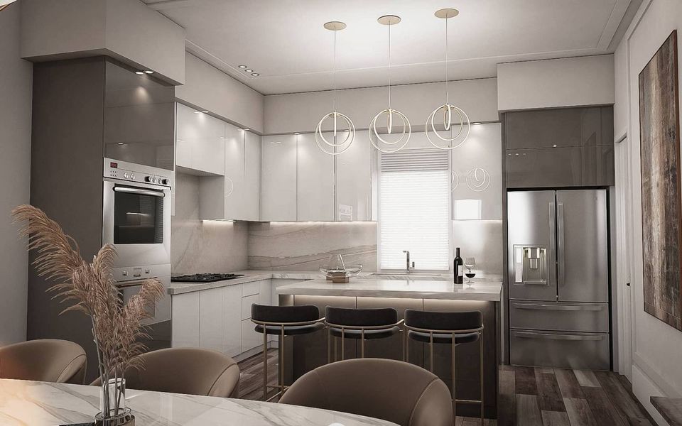 Furnished interior in a model home at Woodcrest Homes in Houston (Image 3). Furnished interior in a model home at Woodcrest Homes in Houston (Image 3).