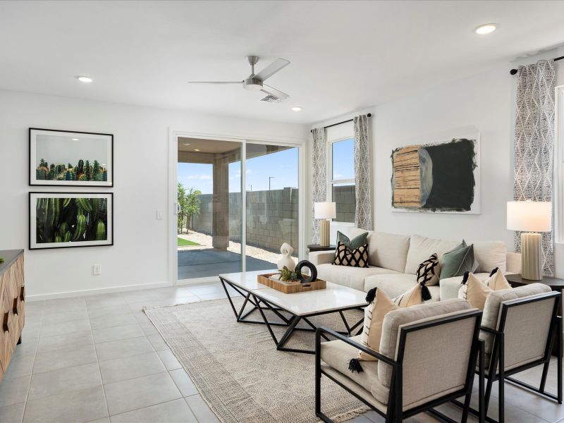 Living Area in Jubilee Floorplan modeled at Silva Farms