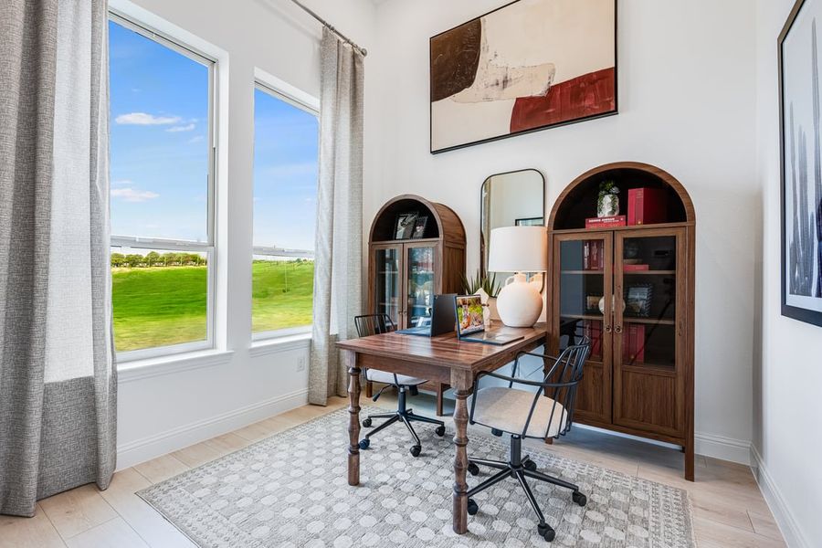 Furnished interior in a model home at The Ranch at Uptown Celina 40s in Celina (Image 42).