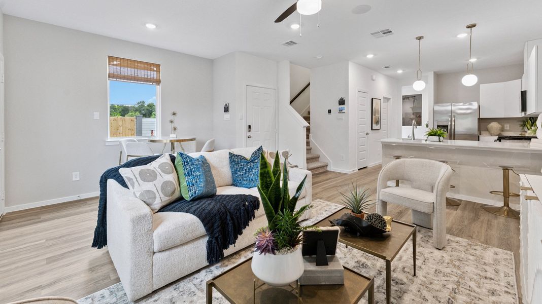 Furnished interior in a model home at Mansfield Estates in Houston (Image 8).