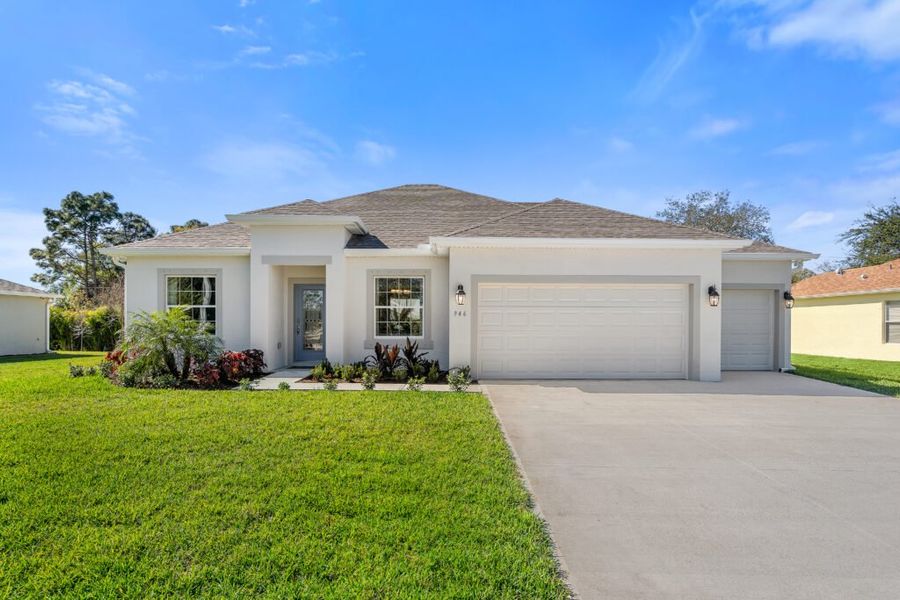 Front exterior of a home in the Lehigh Acres community, located in Lehigh Acres, FL (Image 2). Front exterior of a home in the Lehigh Acres community, located in Lehigh Acres, FL (Image 2).