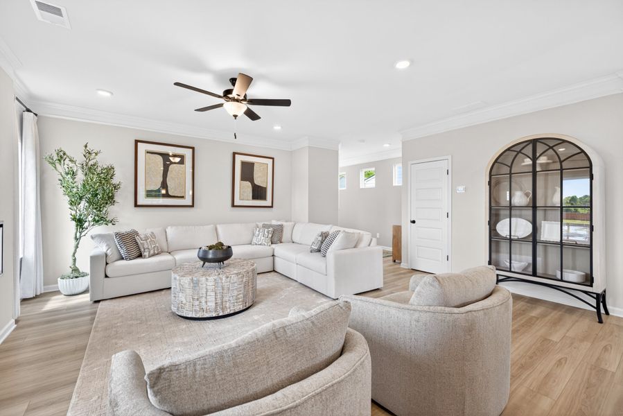 Furnished interior in a model home at Eastbridge in Rockmart (Image 15). Furnished interior in a model home at Eastbridge in Rockmart (Image 15).