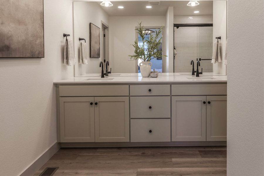 Furnished interior in a model home at Trailside Story Collection - Single Family Homes in Timnath (Image 24).