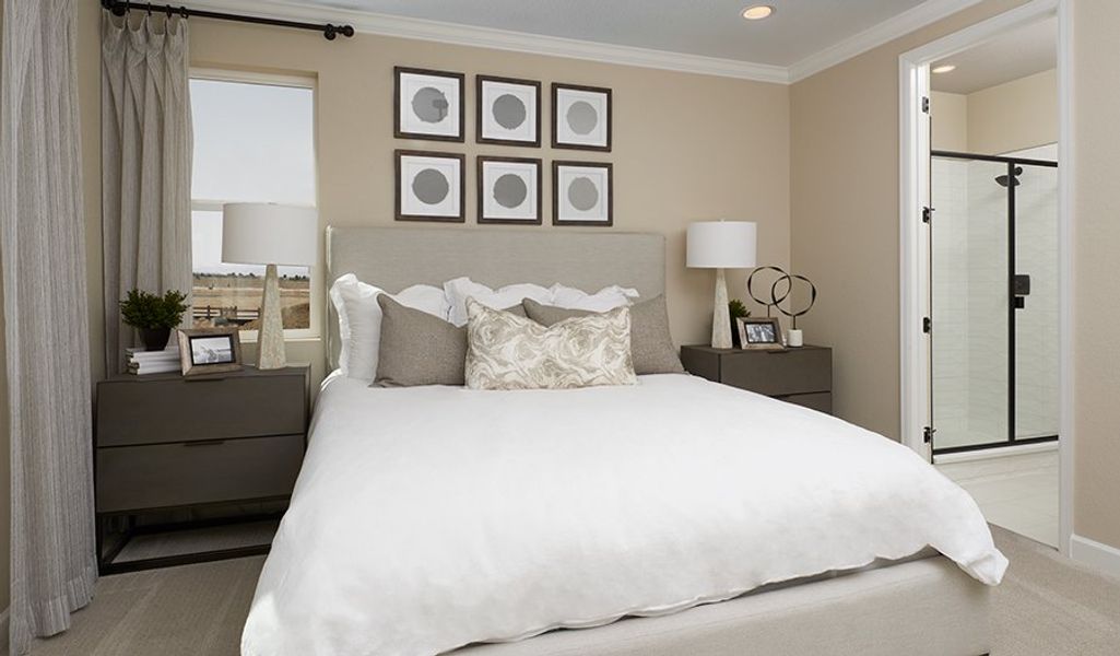 Furnished interior in a model home at The Glen in Colorado Springs (Image 25).
