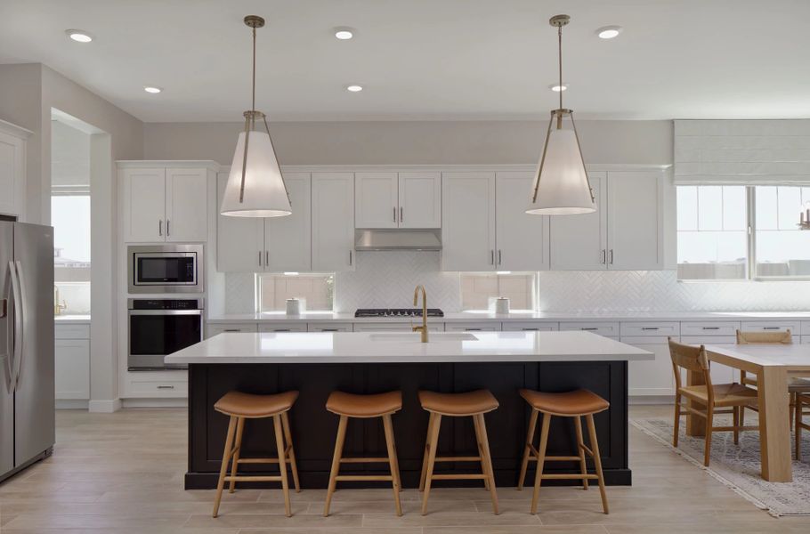 Furnished interior in a model home at Marquis at Madera in Queen Creek (Image 7).