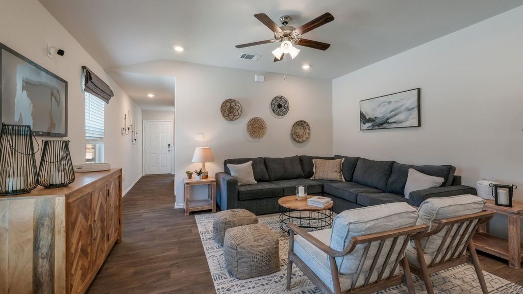 Furnished interior in a model home at August Trails in Needville (Image 5). Furnished interior in a model home at August Trails in Needville (Image 5).