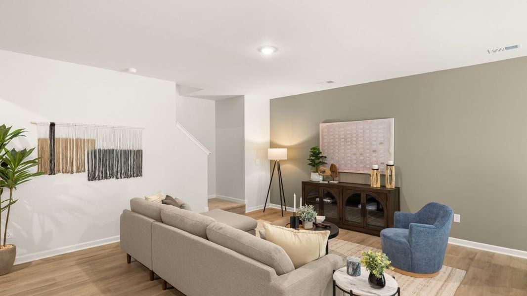 Furnished interior in a model home at Oconee Overlook Townhomes in Gainesville (Image 11).