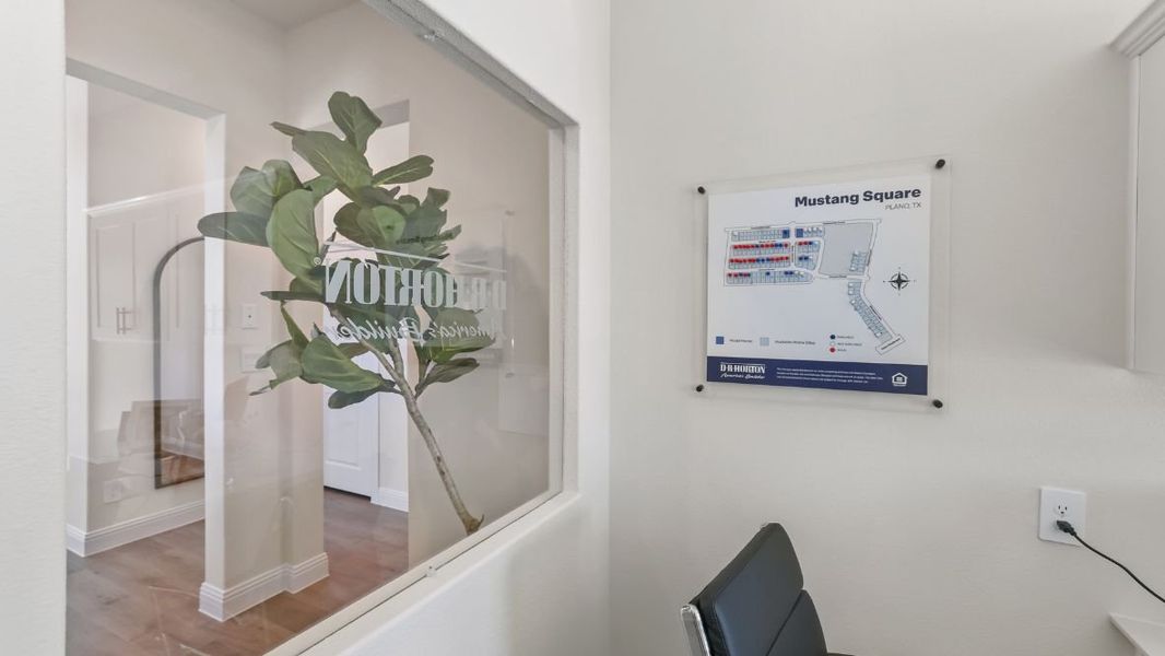 Furnished interior in a model home at Mustang Square in Plano (Image 17).
