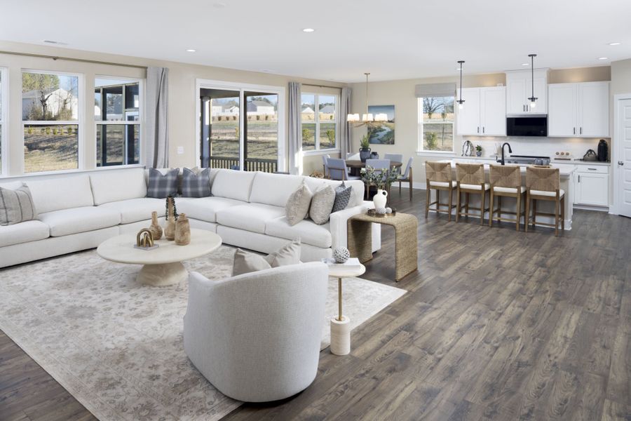 Furnished interior in a model home at Madison Park in Lillington (Image 3).