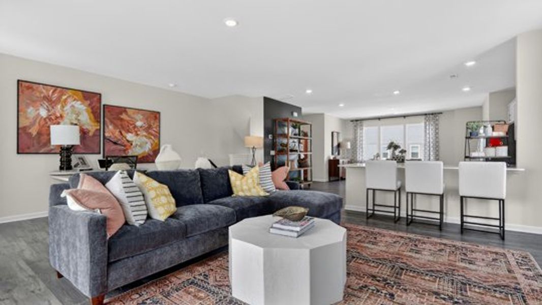 Furnished interior in a model home at The Townes at Madden West in Fuquay Varina (Image 30).