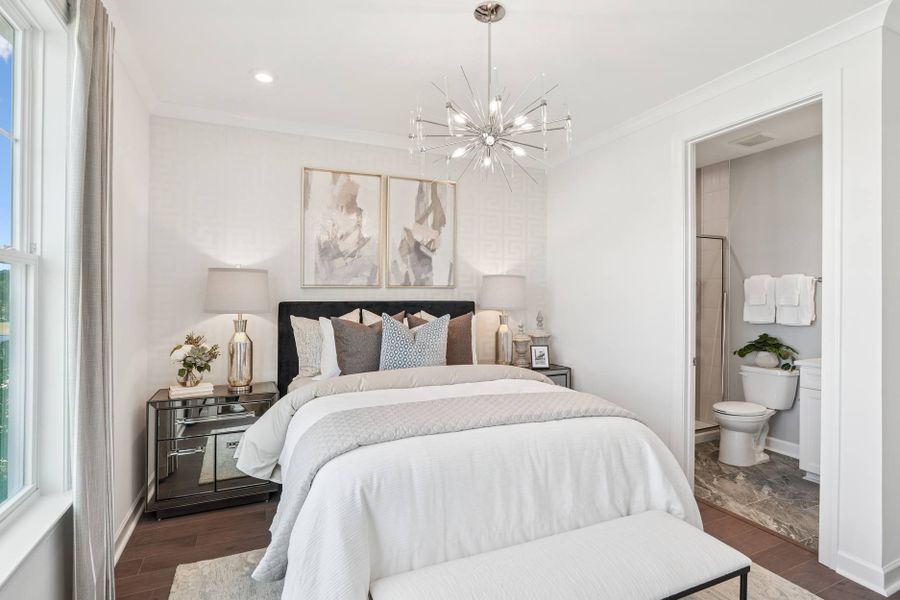 Furnished interior in a model home at The Meadows Collection at Serenity in Fuquay Varina (Image 20).