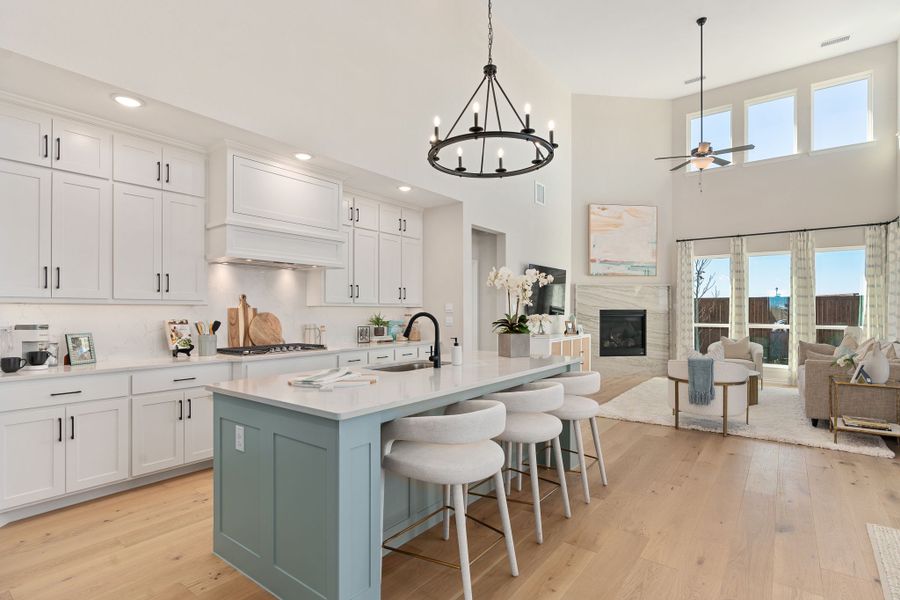 Furnished interior in a model home at Sweetgrass 50s in Haslet (Image 14).