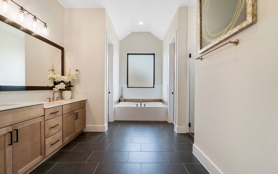 Furnished interior in a model home at Marvida in Cypress (Image 44).