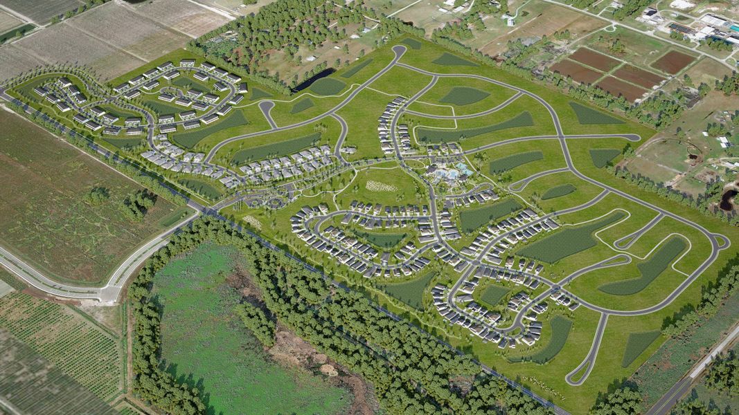 Aerial view of the Palm Grove community in Bradenton, FL, showing layout and nearby surroundings (Image 12).