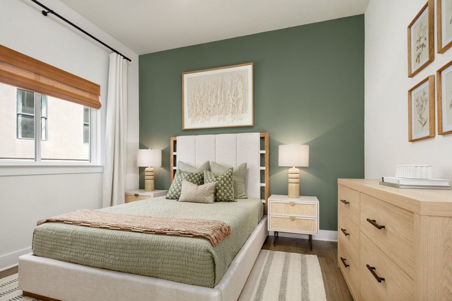 Furnished interior in a model home at Wolf Ranch in Georgetown (Image 37).