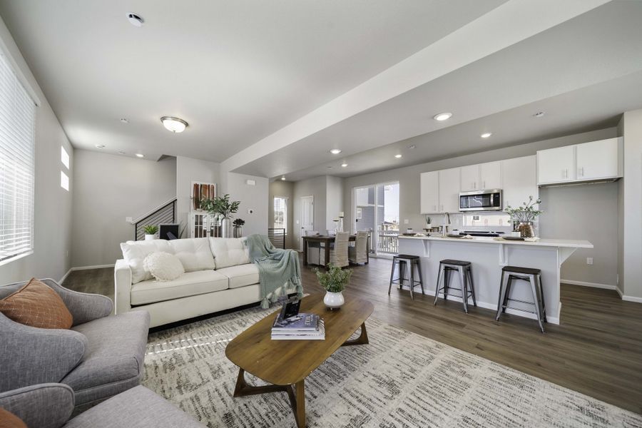 Furnished interior in a model home at Coach House at Green Valley Ranch in Aurora (Image 5).