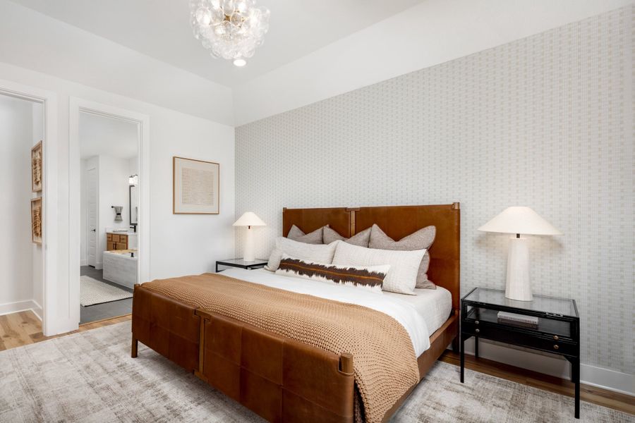 Furnished interior in a model home at Parmer Ranch in Georgetown (Image 36).