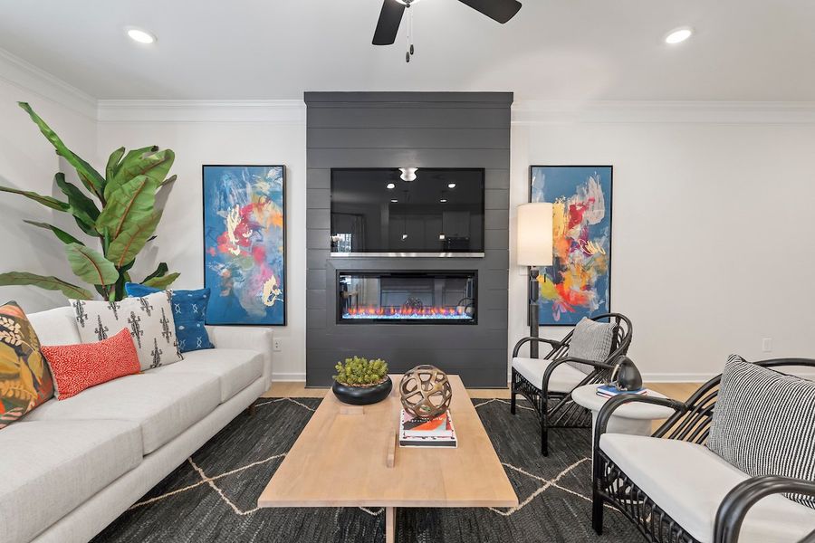 Furnished interior in a model home at Glendale Towns in Conyers (Image 64). Furnished interior in a model home at Glendale Towns in Conyers (Image 64).