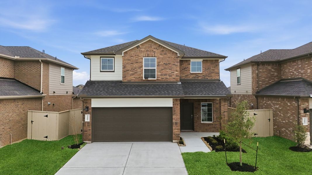 Front exterior of a home in the Lakes at Westland Ranch community, located in League City, TX (Image 4). Front exterior of a home in the Lakes at Westland Ranch community, located in League City, TX (Image 4).