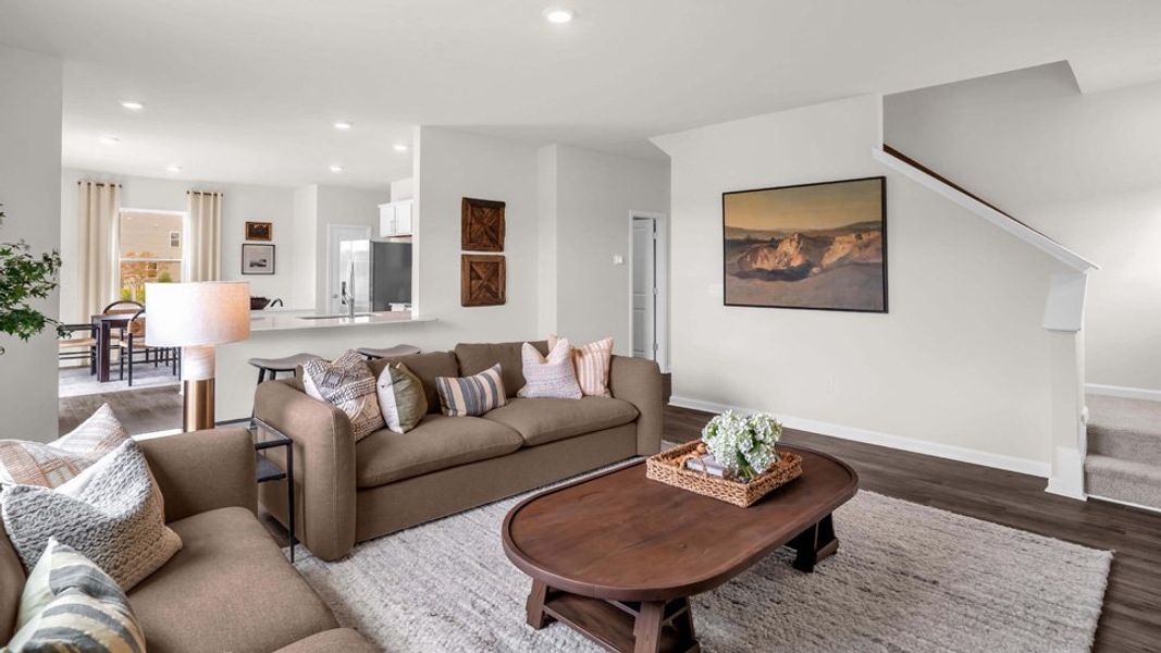 Furnished interior in a model home at Shahbain Reserve in Raeford (Image 12).