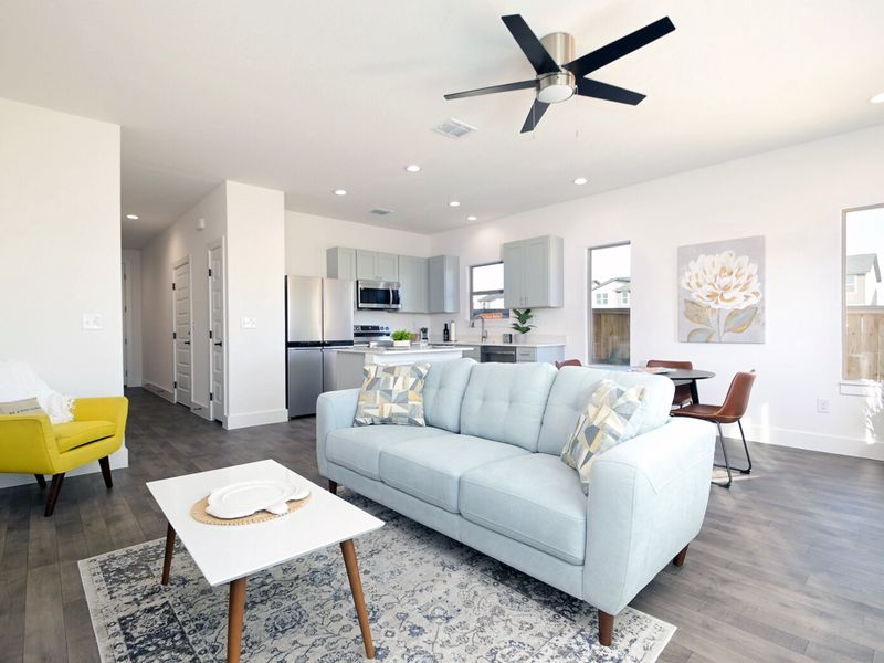 Furnished interior in a model home at Van Cleave in San Antonio (Image 3).