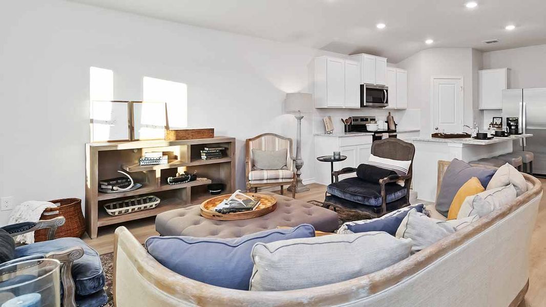 Furnished interior in a model home at The Birch at Spencer Ranch in Boerne (Image 6).
