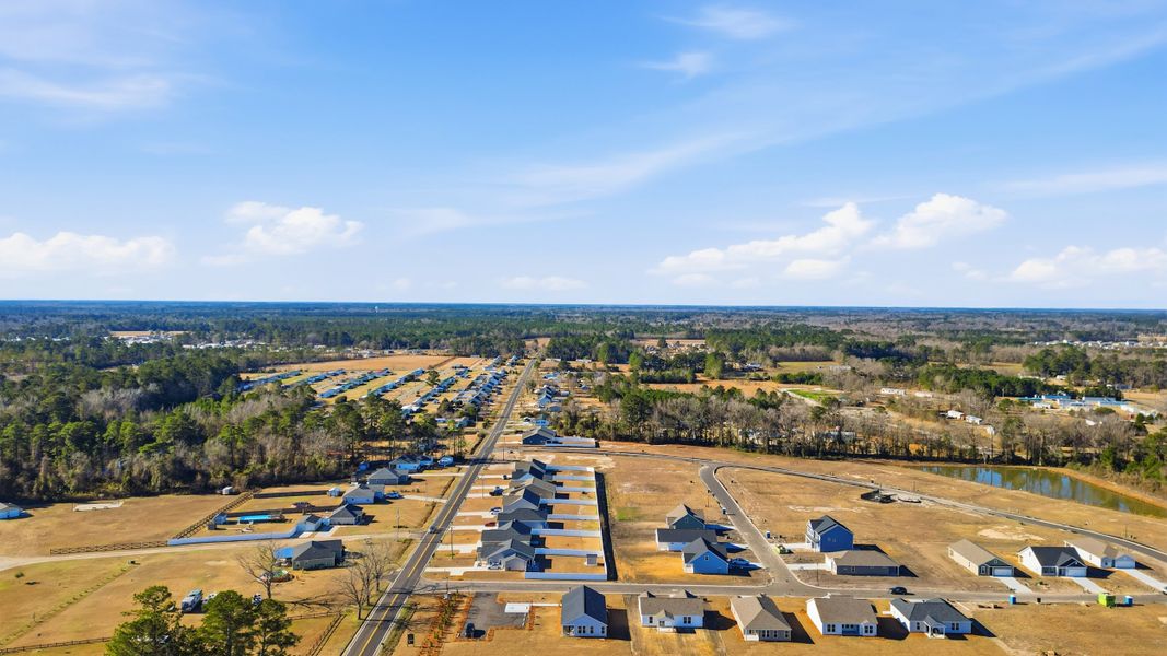 Aerial view of the Briarfield community in Conway, SC, showing layout and nearby surroundings (Image 13).