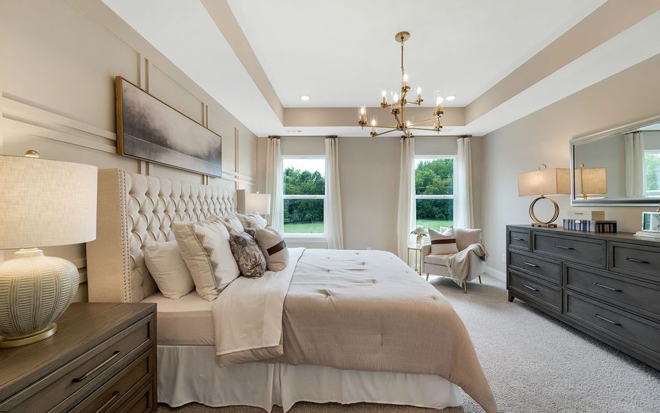 Furnished interior in a model home at Aden Woods in Fairview (Image 37). Furnished interior in a model home at Aden Woods in Fairview (Image 37).