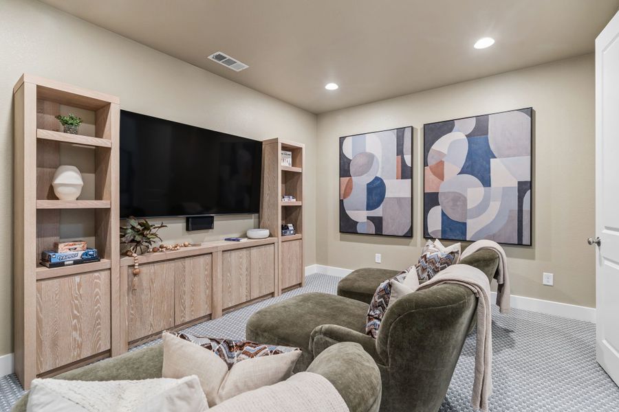 Furnished interior in a model home at Landmark in Denton (Image 30).