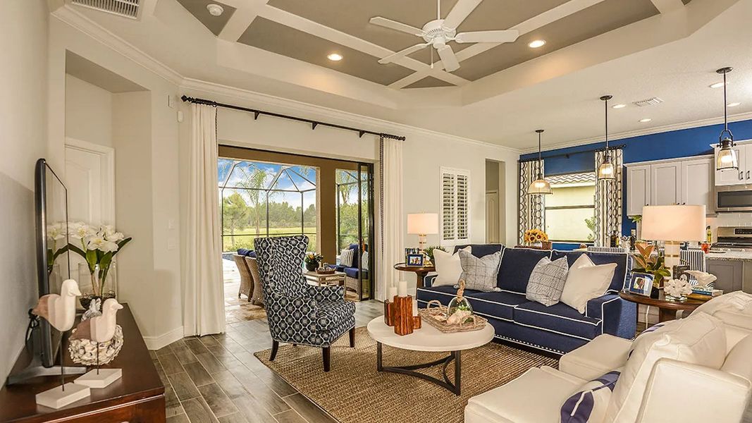 Furnished interior in a model home at Boca Royale Golf & Country Club Real Estate and Homes for Sale in Englewood, FL - Neal Communities in Englewood (Image 11).
